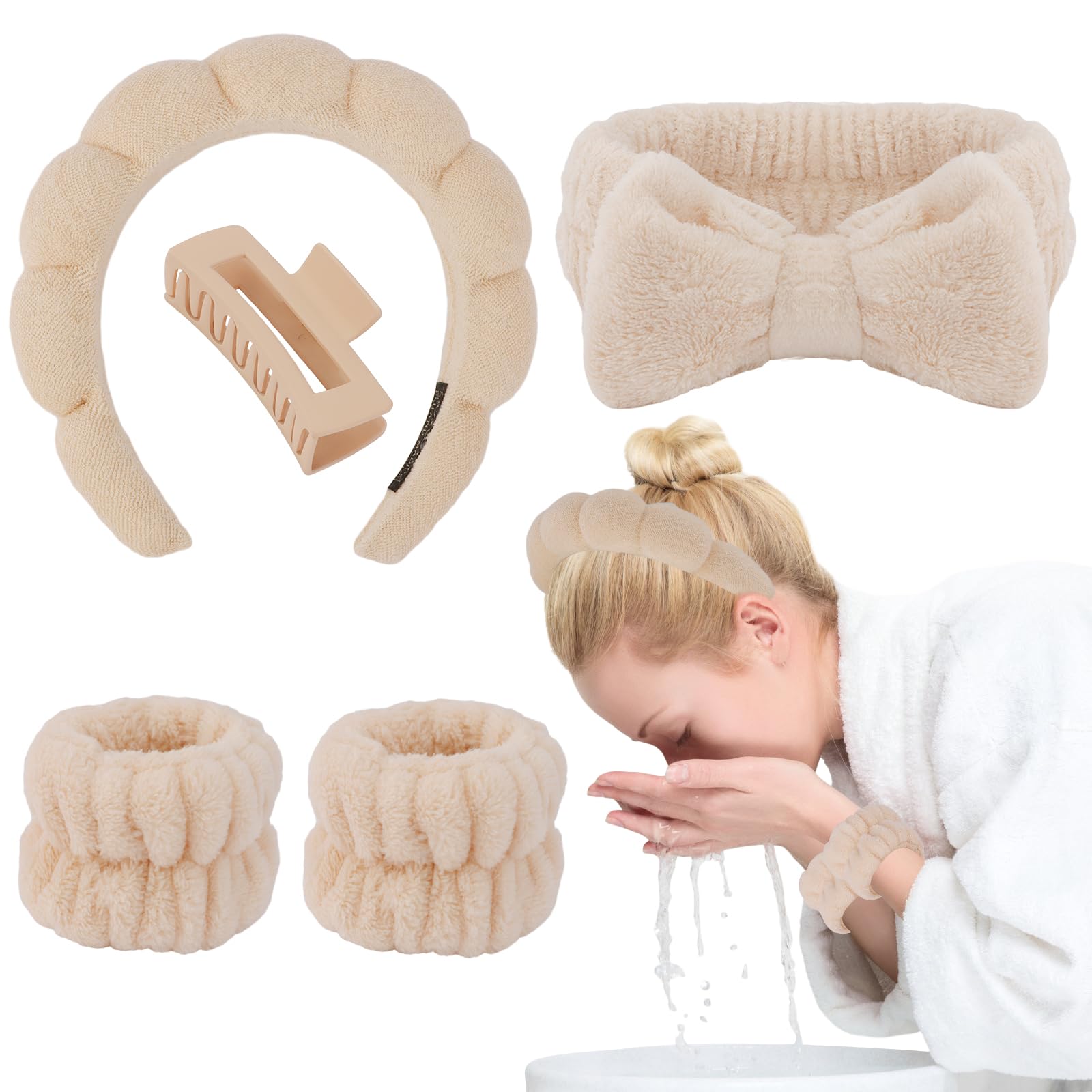Canitor wash-face kit helps keep hair away.