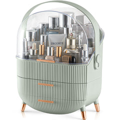 CANITORON makeup organizer sage green front view for organized vanity storage