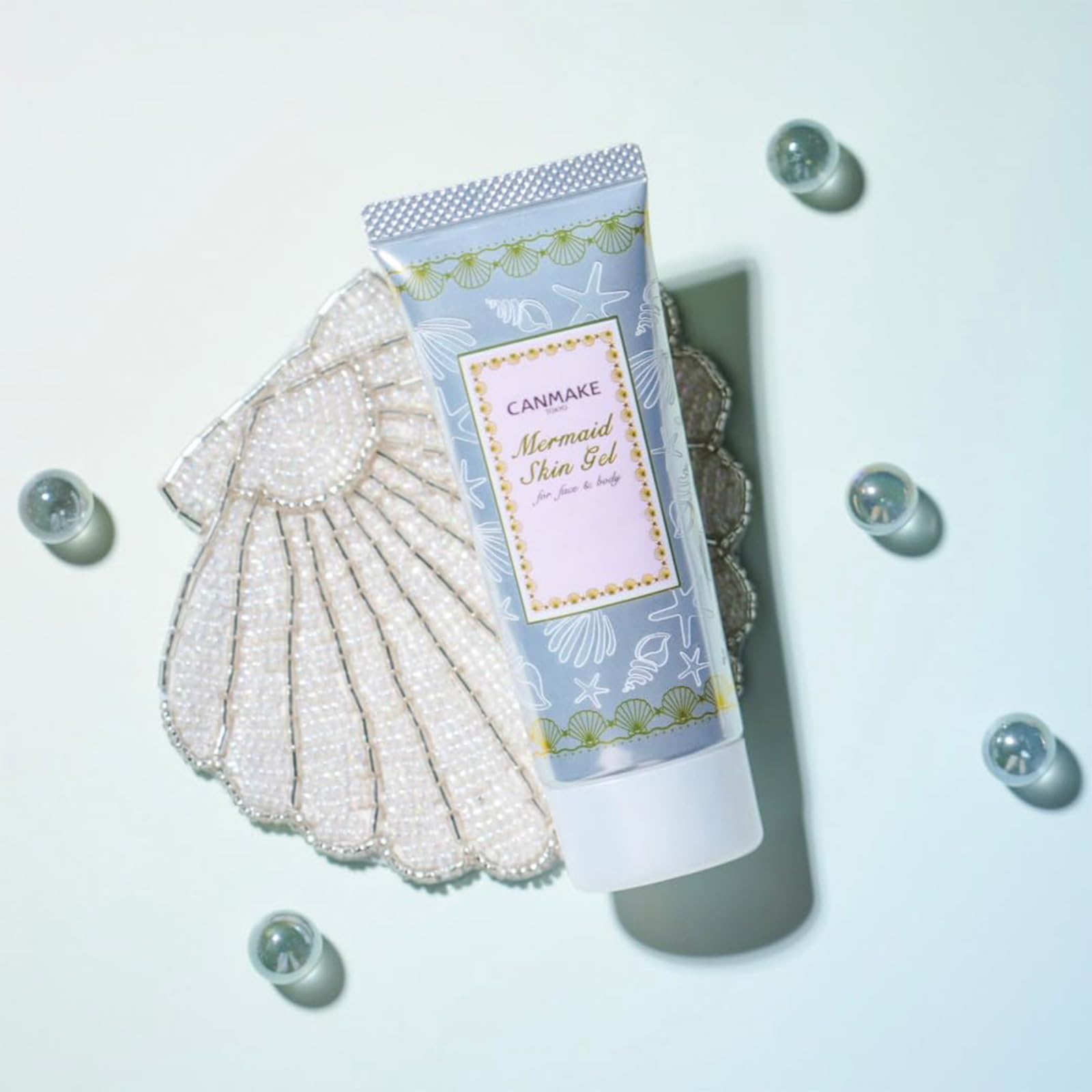 CANMAKE Mermaid Skin Gel 01 Clear close-up of gel texture for lightweight hydration