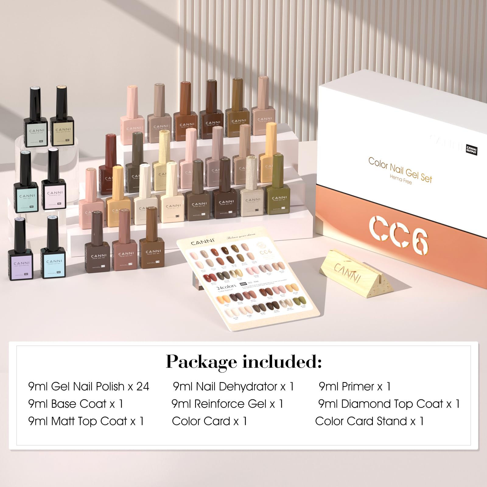 CANNI gold shimmer bottle showcases festive gloss with durable finish