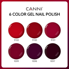 CANNI color swatch wheel displaying six colors for quick shade selection.