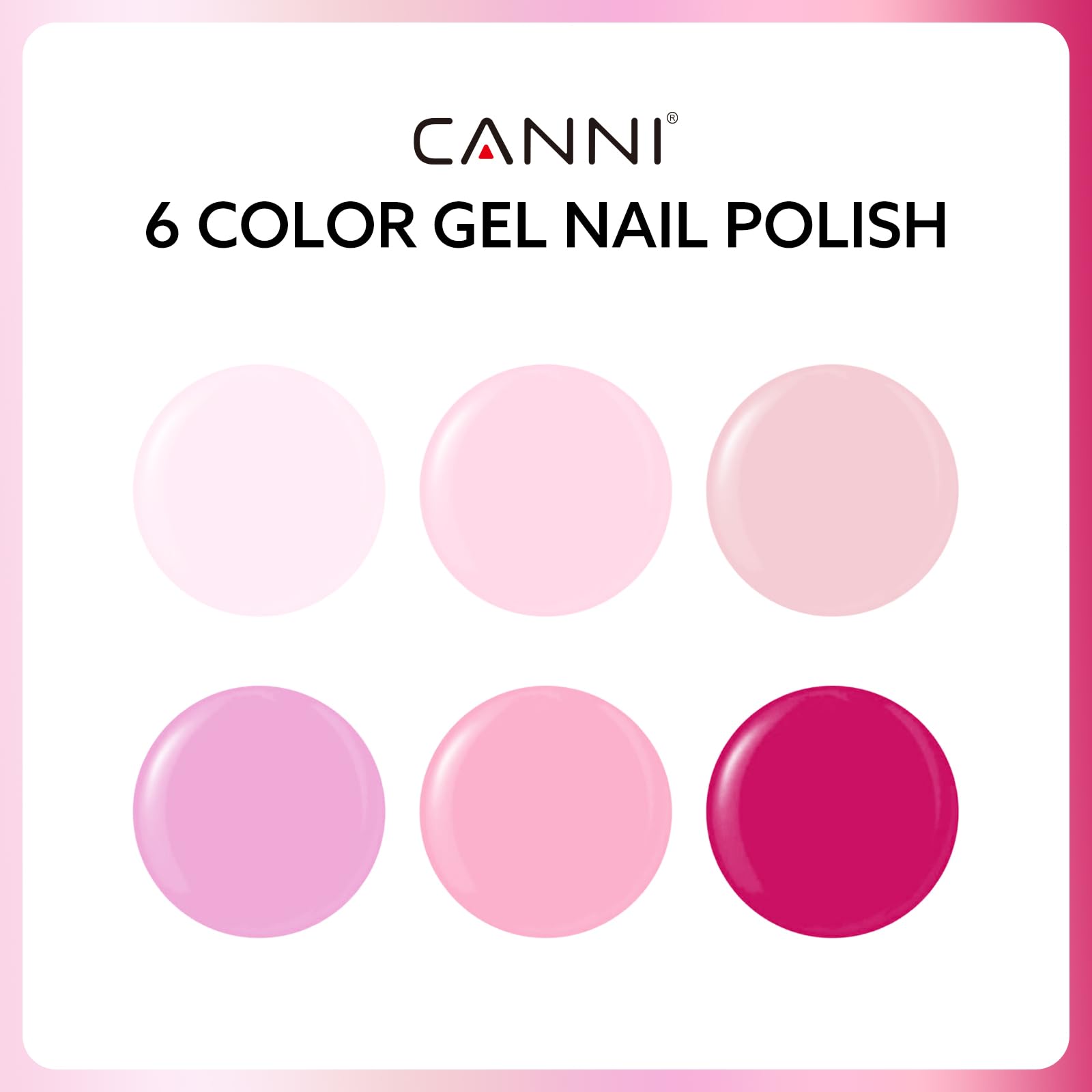 CANNI 6-piece gel nail polish set packaging organized for easy at home manicures