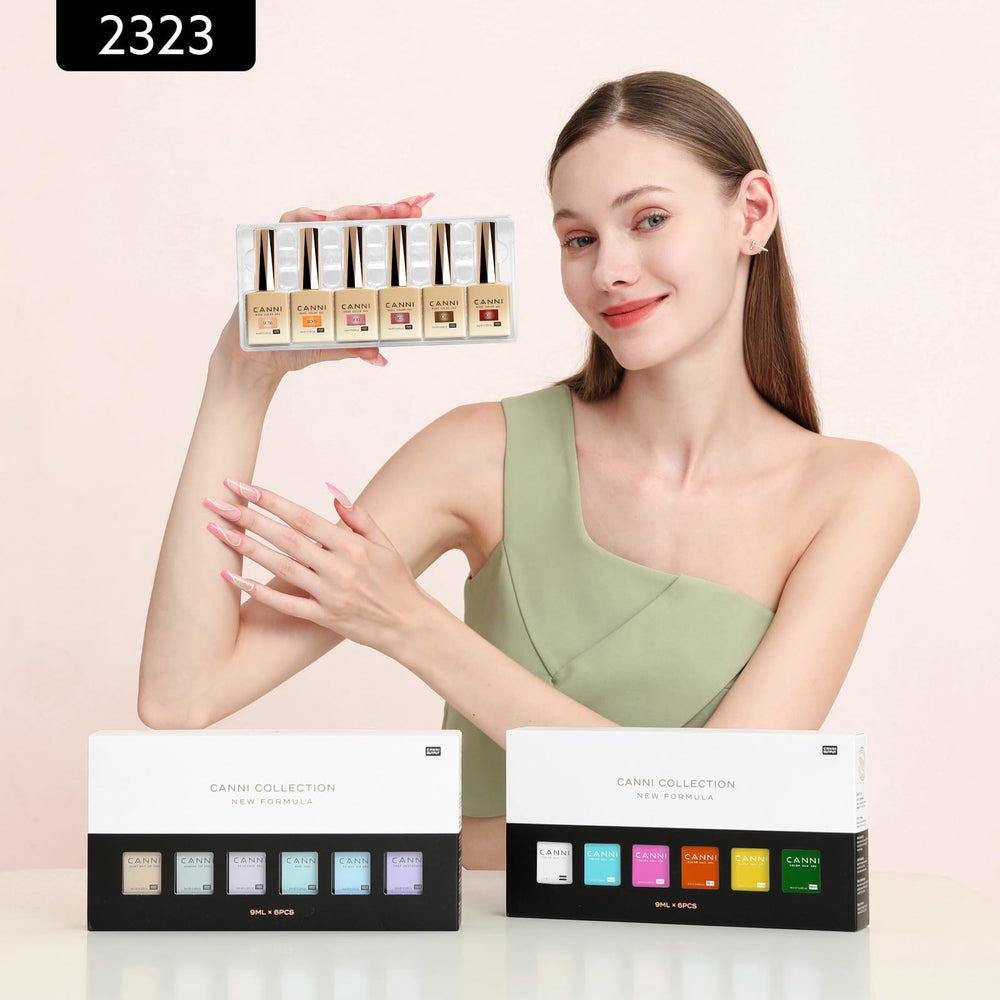 CANNI Brown Jelly Gel Nail Polish Set coffee mocha caramel shades ready for easy, even application.