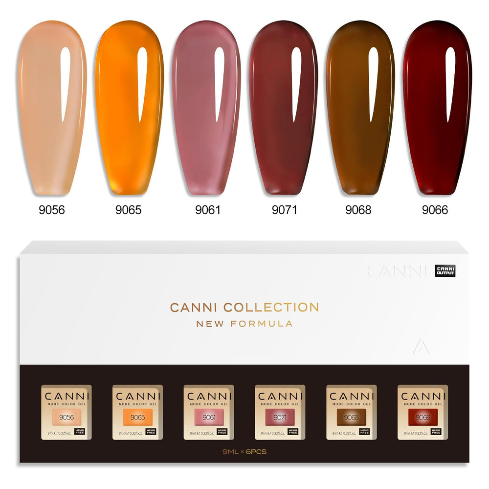 CANNI Brown Jelly Gel Nail Polish Set lasts over 30 days with proper application.