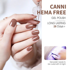 CANNI Brown Nude beige swatches ideal for chic minimalist manicure.