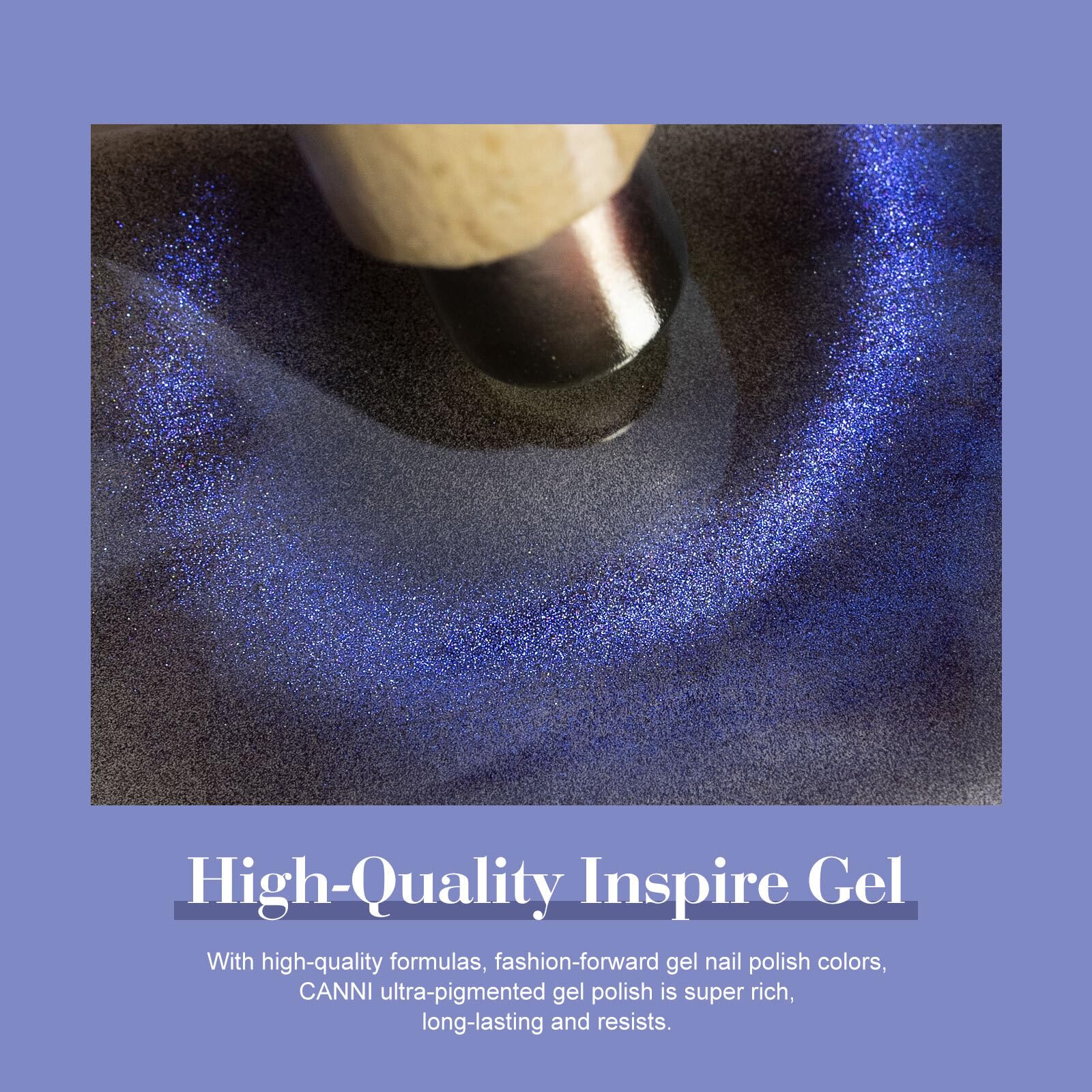 CANNI glitter cat-eye gel bottle adds holo sparkle and color versatility