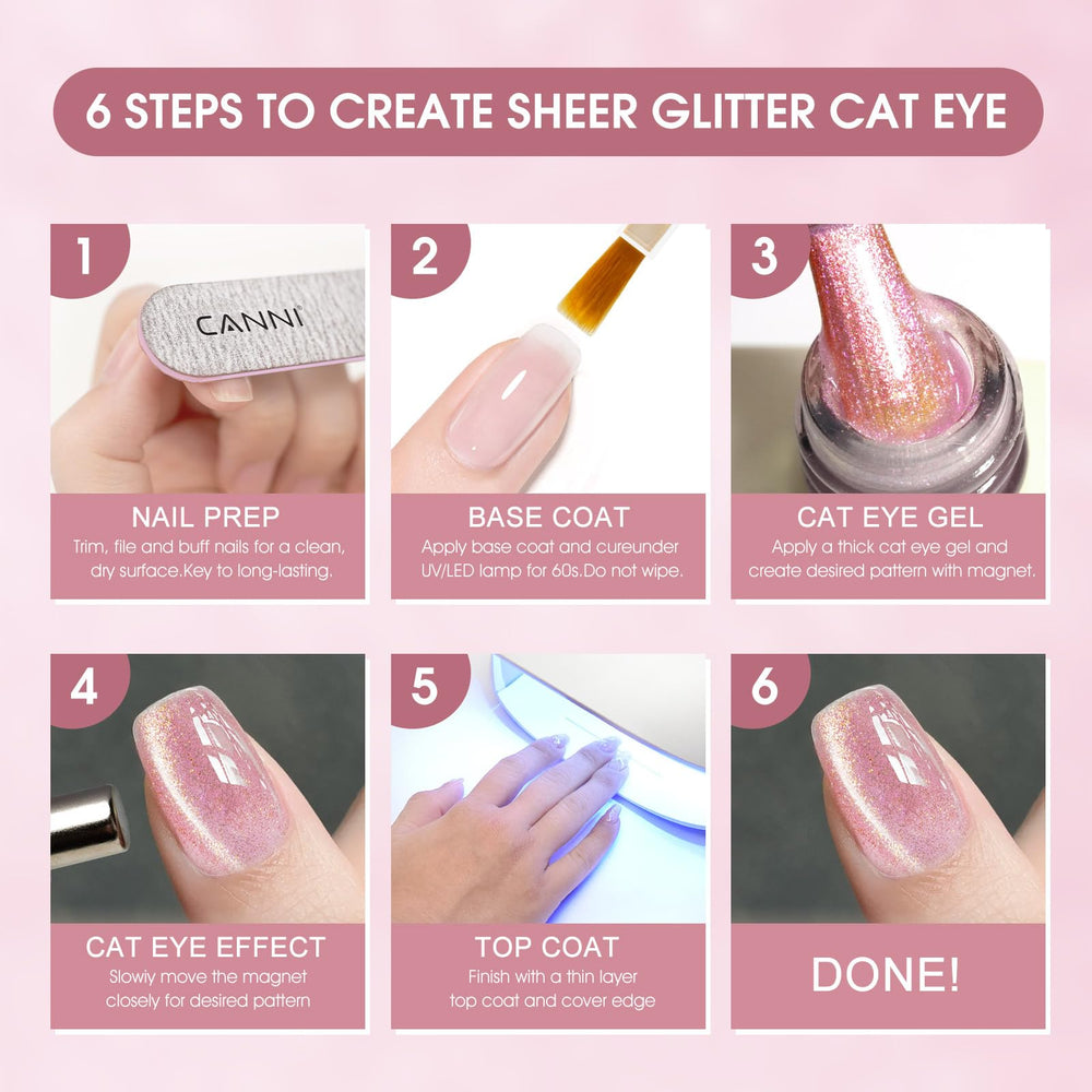 CANNI magnetic tool with cat-eye gel kit for quick nail art