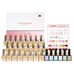 CANNI CC3 Jelly Gel Polish set color card closeup showing shade options and coordination benefits