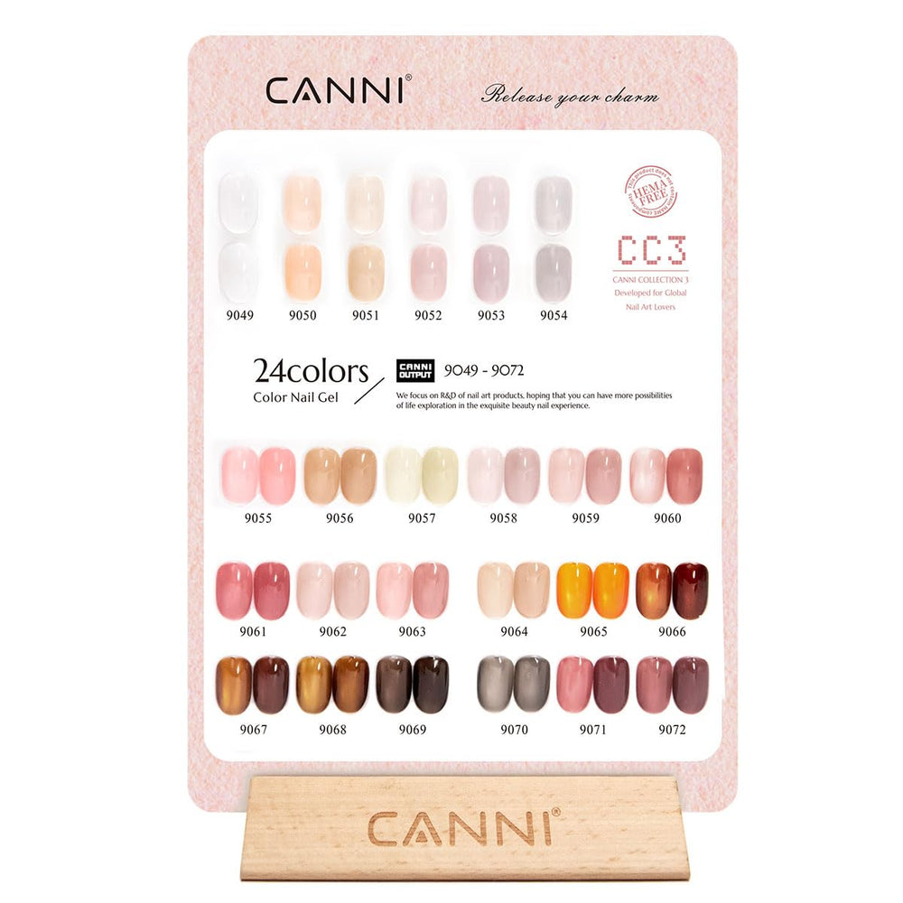 CANNI CC3 Jelly Gel Polish unique bottle design closeup highlighting color-matched bottles