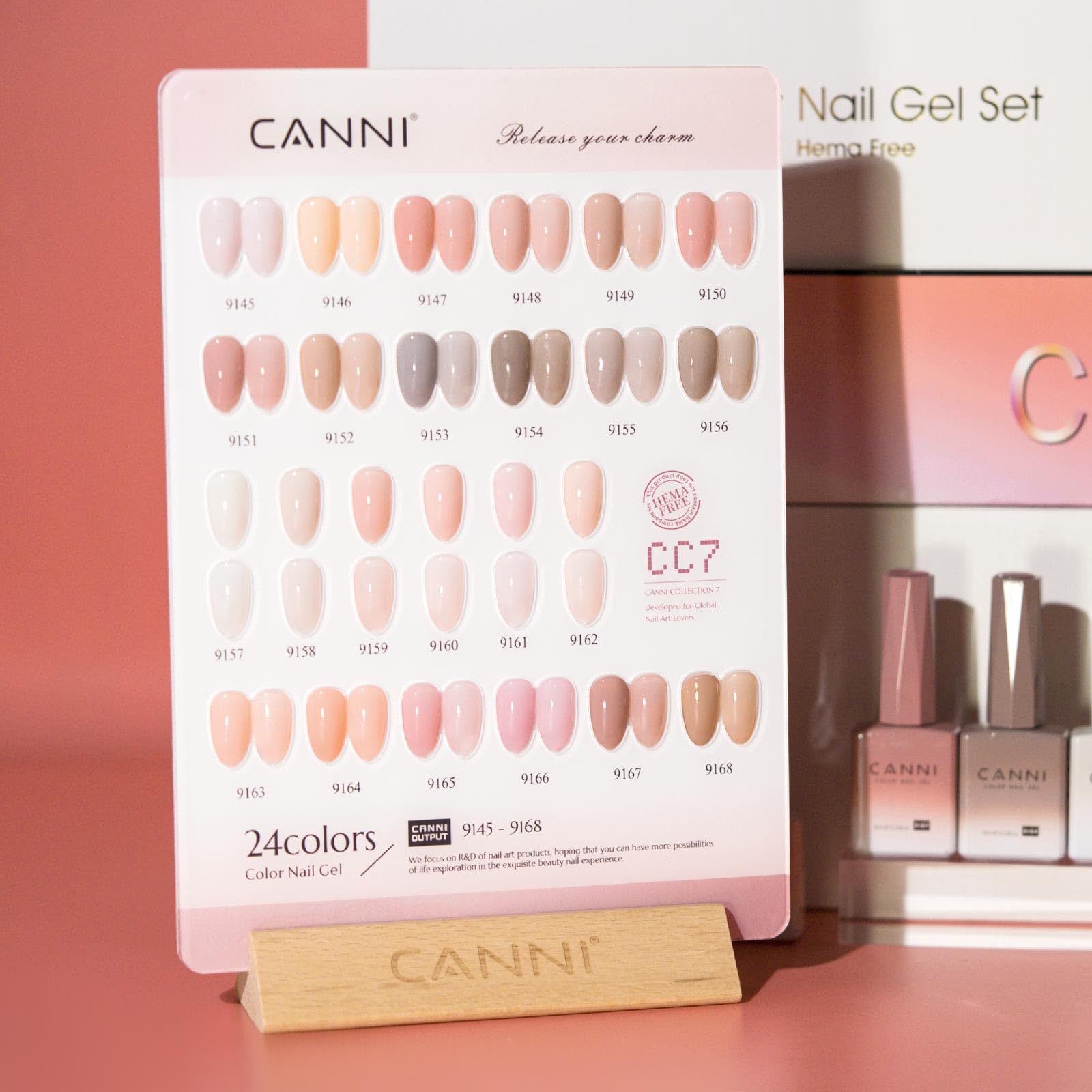 CANNI jelly nude pink translucent colors capture sheer elegance for everyday nails.