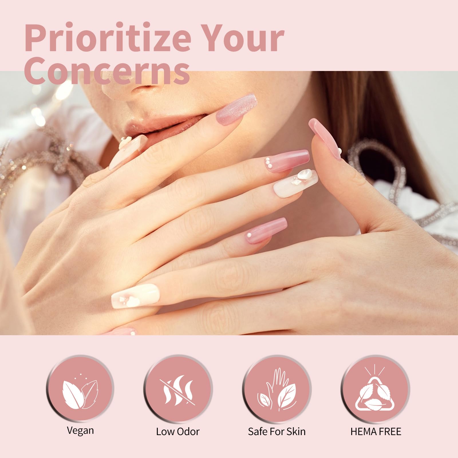 CANNI soak-off LED manicure kit enables easy removal and quick curing.