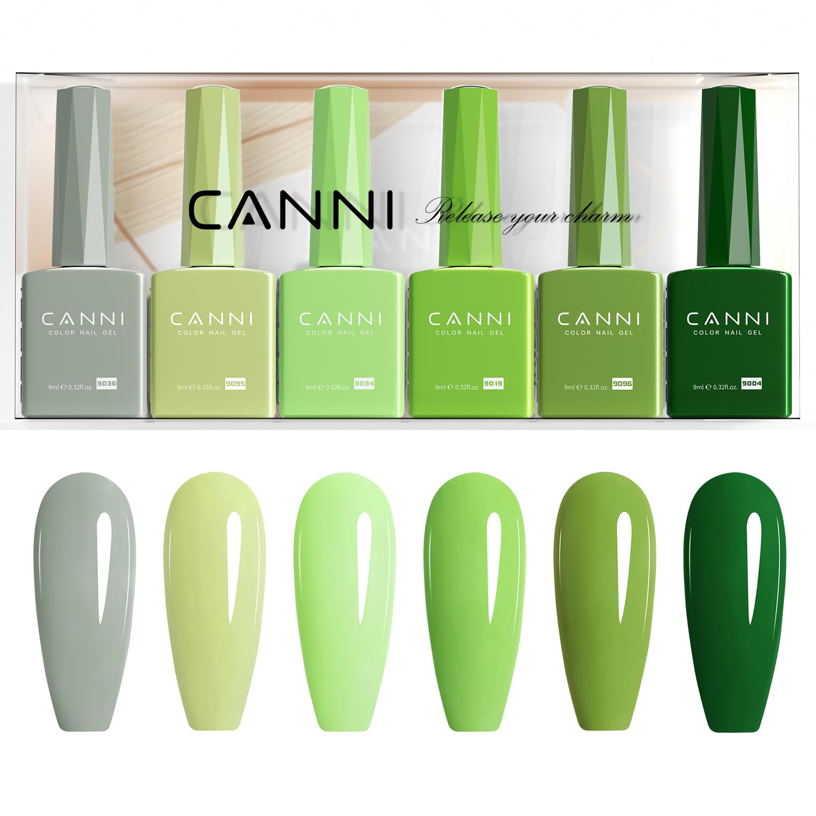 CANNI easy-application gel polish visual—consistent color and wear