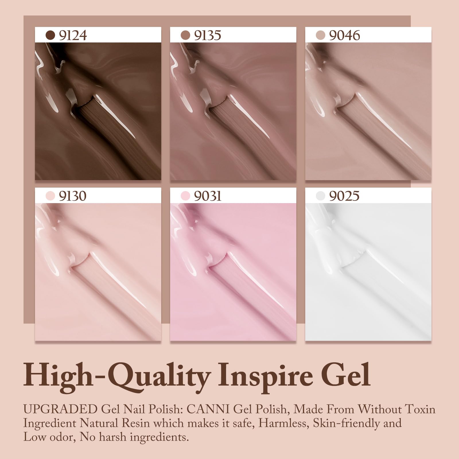 CANNI gel nail polish kit soak-off formula for easy removal