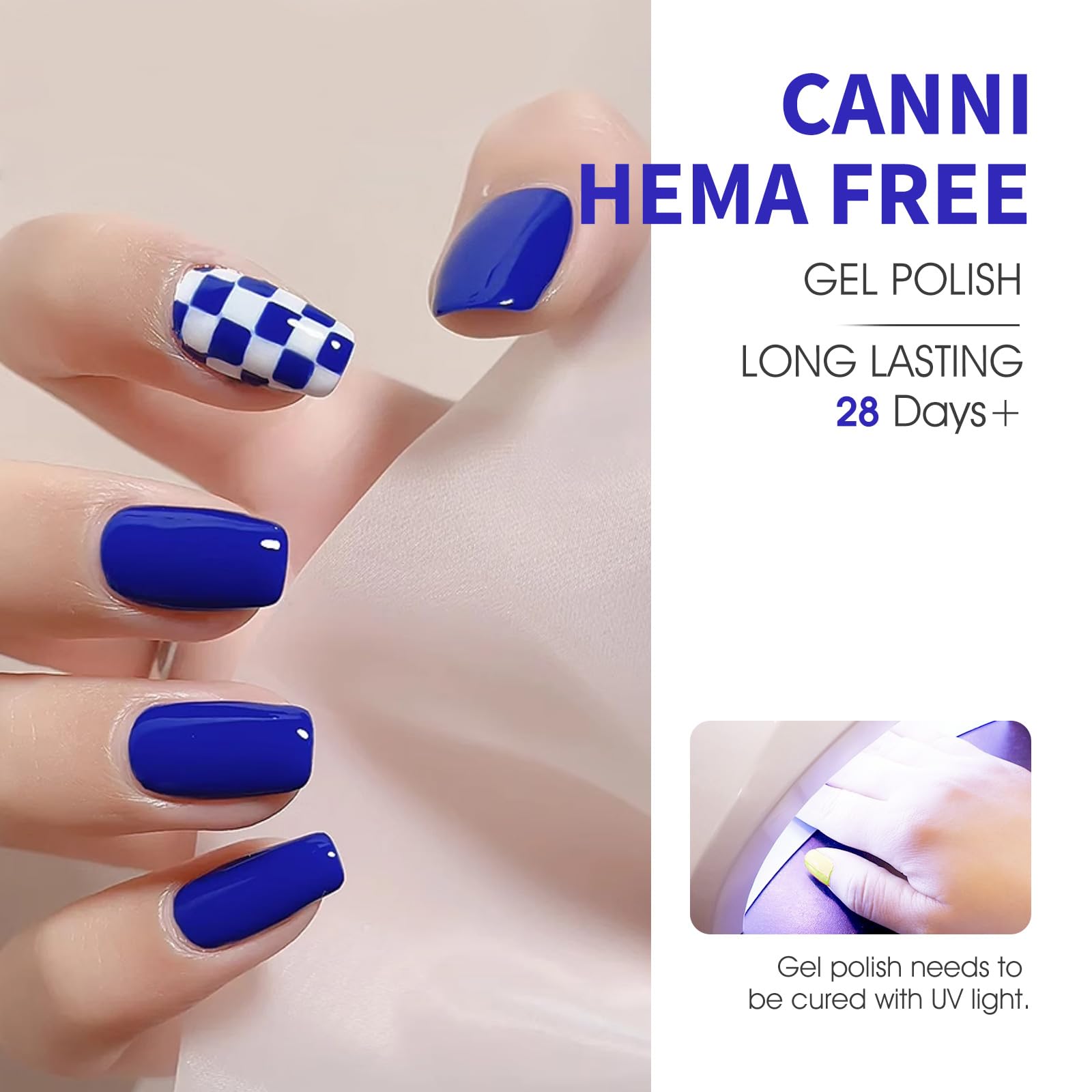 CANNI gel nail polish set red bottle showcases colors with 3D crystal label for quick shade selection.