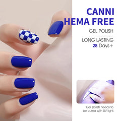 CANNI gel nail polish set red bottle showcases colors with 3D crystal label for quick shade selection.
