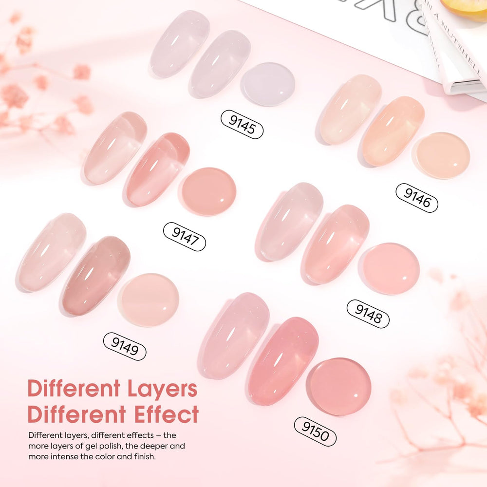 CANNI jelly-gel nail polish set base coat needed image for easy prep.