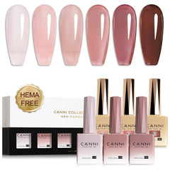 CANNI Jelly Gel Nail Polish Set bottle design showcases color-accurate bottles for precise manicure