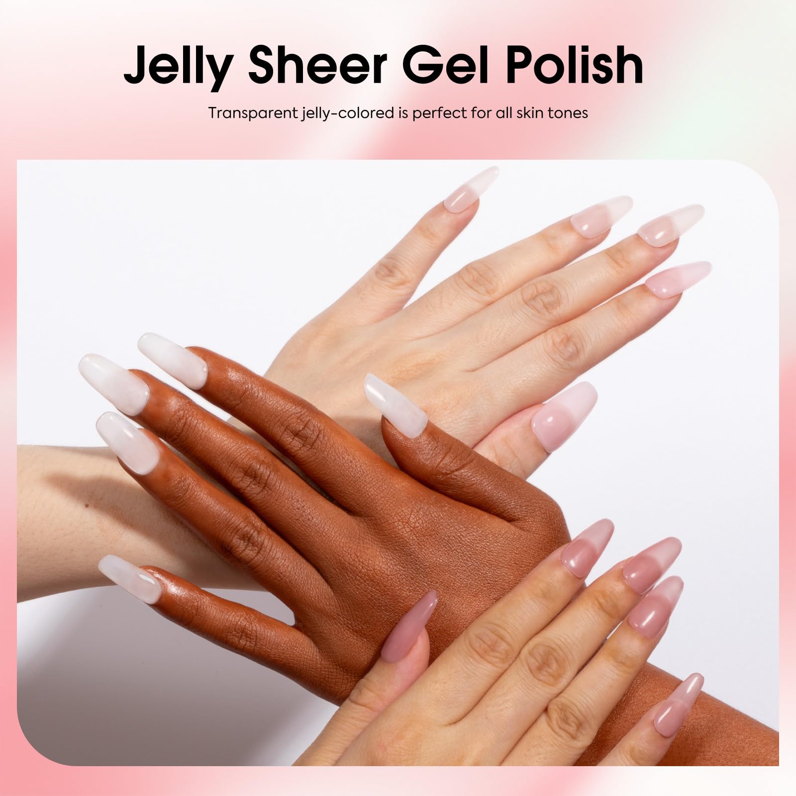 CANNI jelly-gel nail polish set soak-off formula for easy removal.