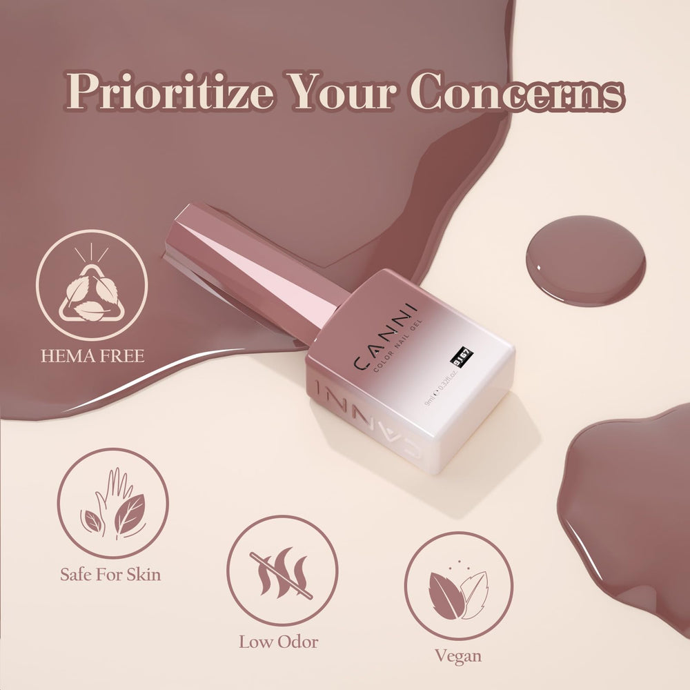 CANNI Jelly Gel Nail Polish Set compatible with UV/LED curing for salon-ready results