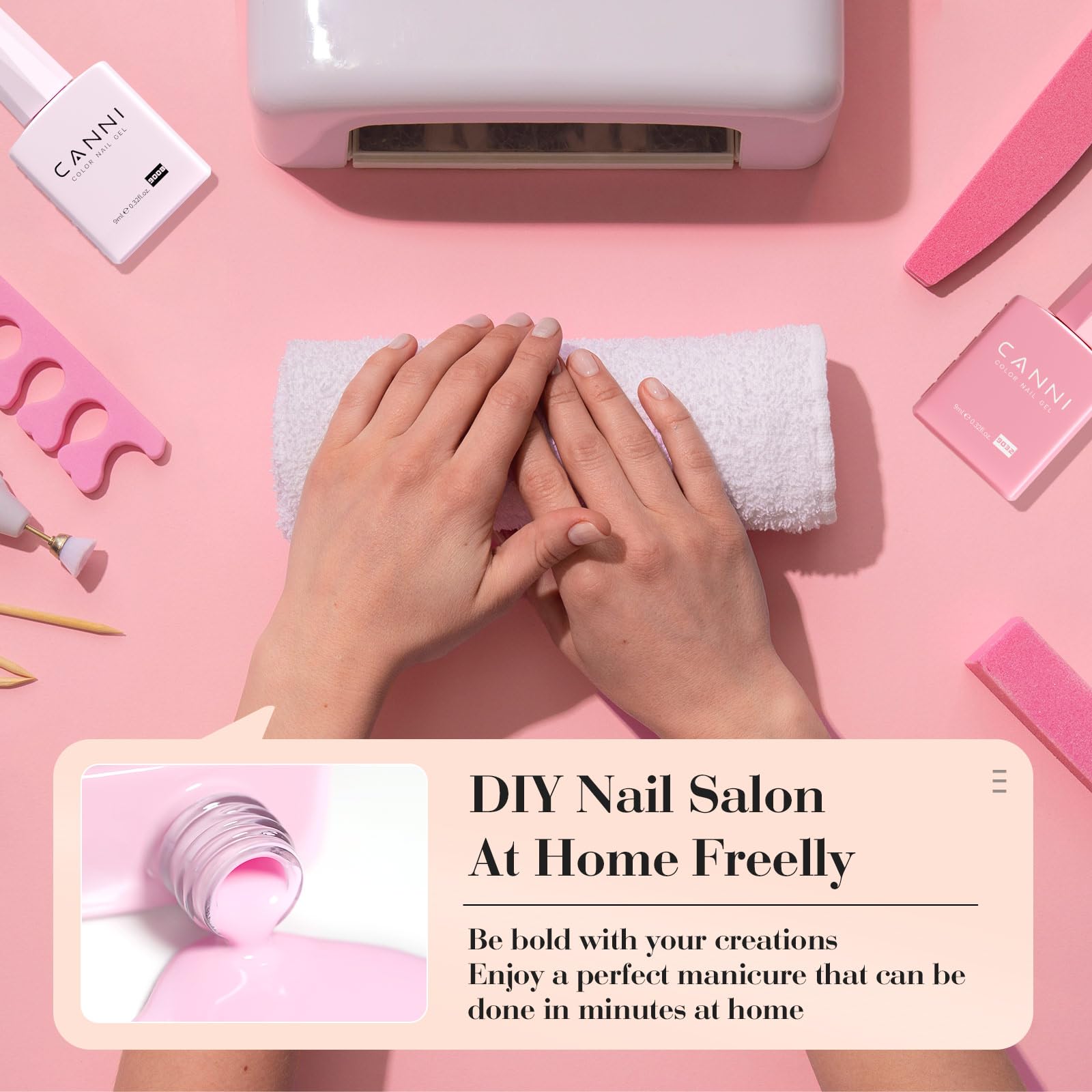 CANNI light pink color swatches illustrating soft shade options