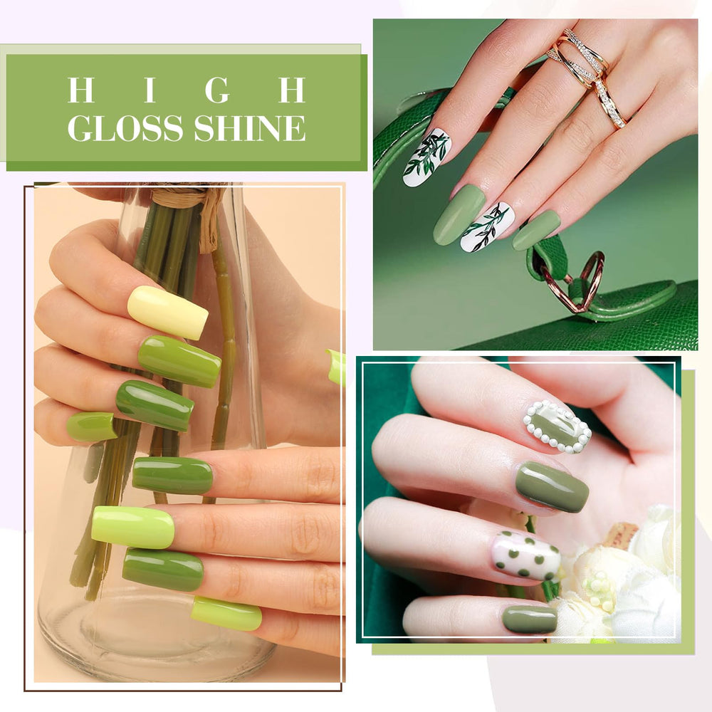 CANNI lime olive gel bottle—bright color for creative nail art