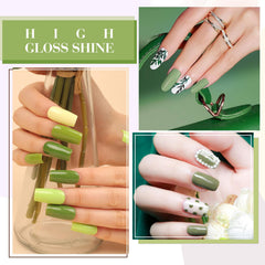 CANNI lime olive gel bottle—bright color for creative nail art