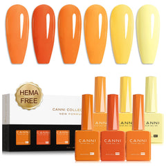 CANNI orange gel nail polish Fire Orange bottle close-up for vibrant fall manicure