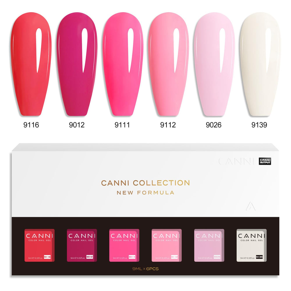 CANNI Pink Gel Nail Polish Set gift-ready packaging