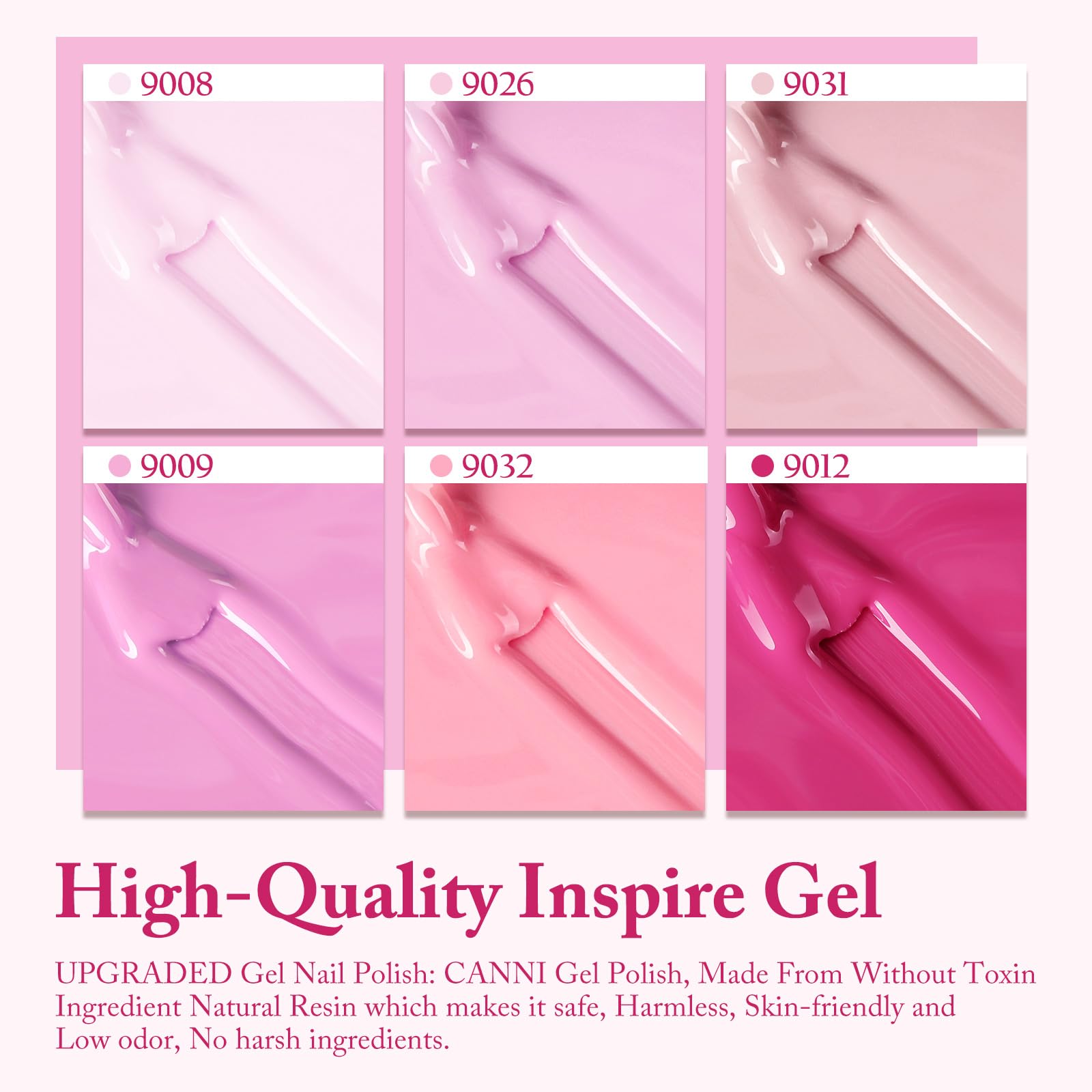 CANNI Pink Gel Nail Polish Set gift-packaging ideal for gifting
