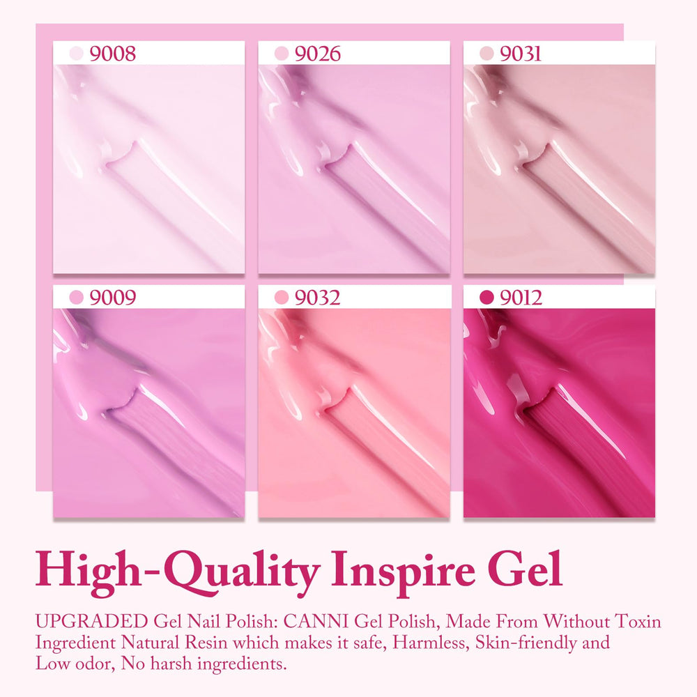 CANNI Pink Gel Nail Polish Set gift-packaging ideal for gifting