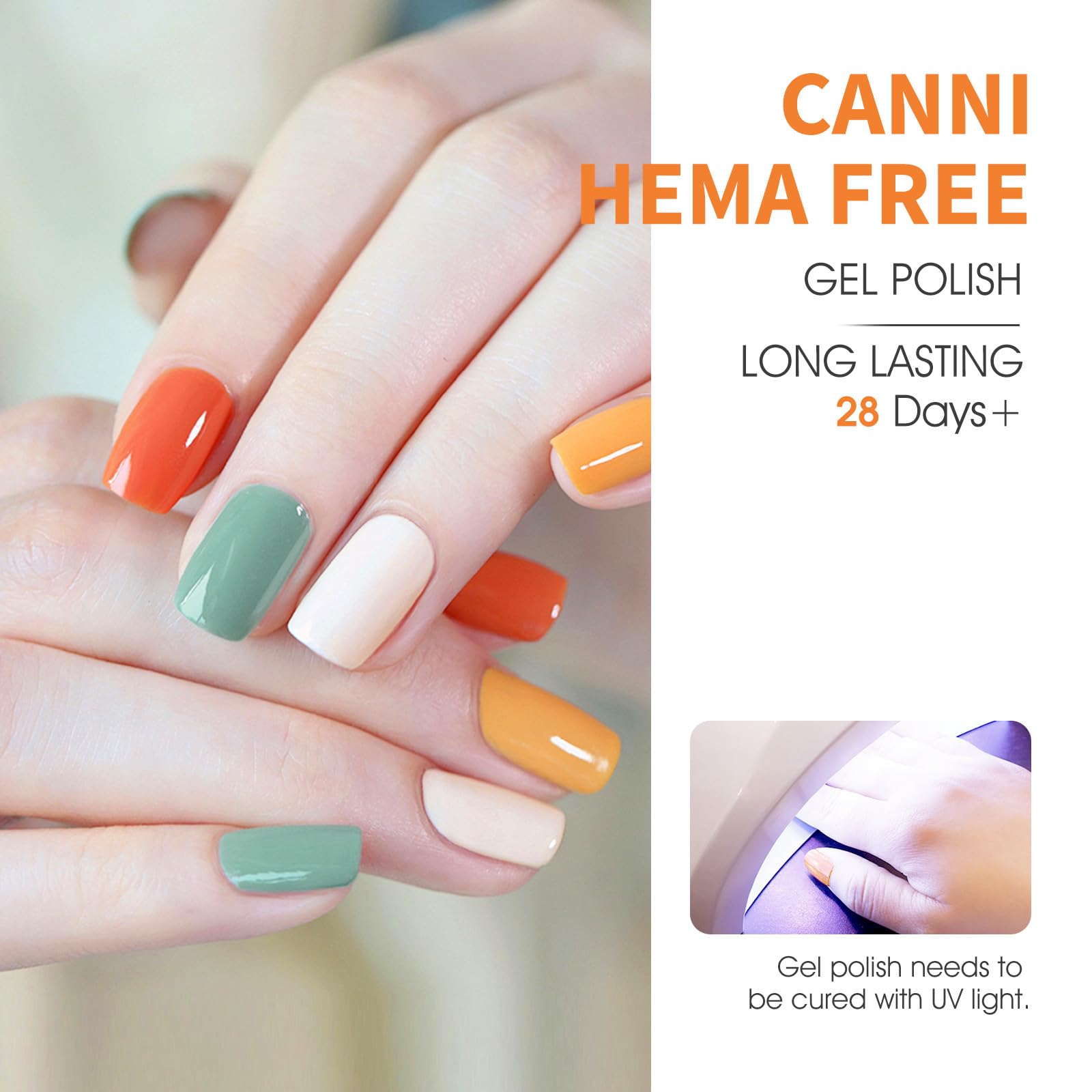 CANNI pumpkin gel nail polish Pumpkin bottle close-up for autumn nails