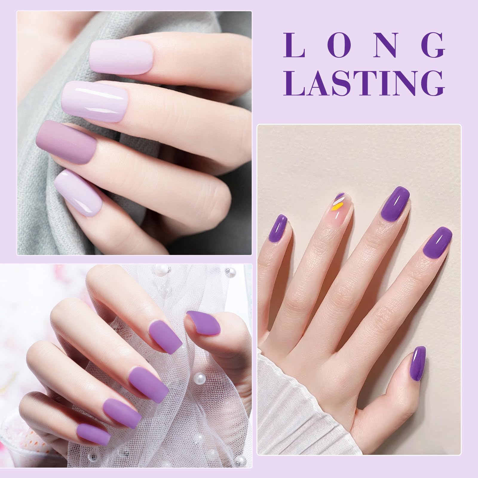 CANNI lavender gel bottle emphasizes soft pastel tone for gentle nails.