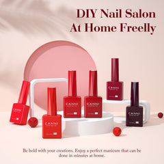 CANNI Red Gel Nail Polish Set packaging highlighting gift-ready presentation.
