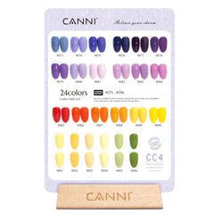 CANNI gel polish bottles lined up for a sleek at-home manicure look.