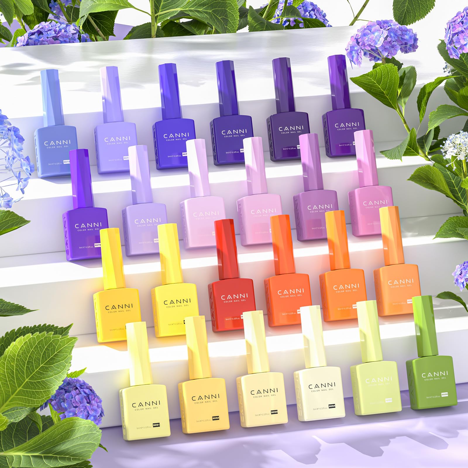 CANNI soak-off gel polish works with LED lamps for DIY salon results.