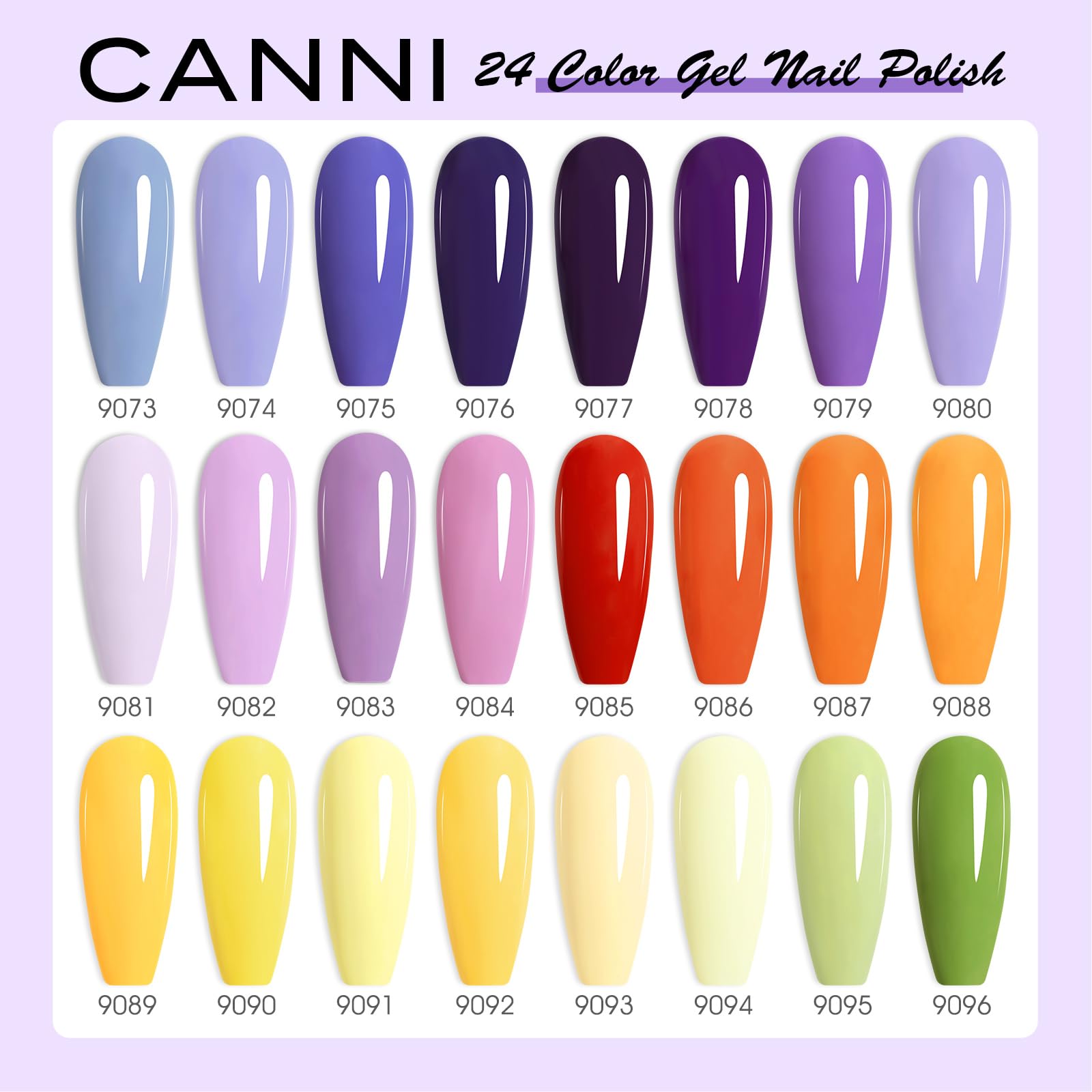 CANNI color bottles with 3D crystal labels aid precise color viewing.