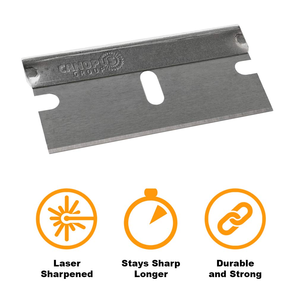 CANOPUS box of 100 blades highlights economical, ready-to-use replacement option