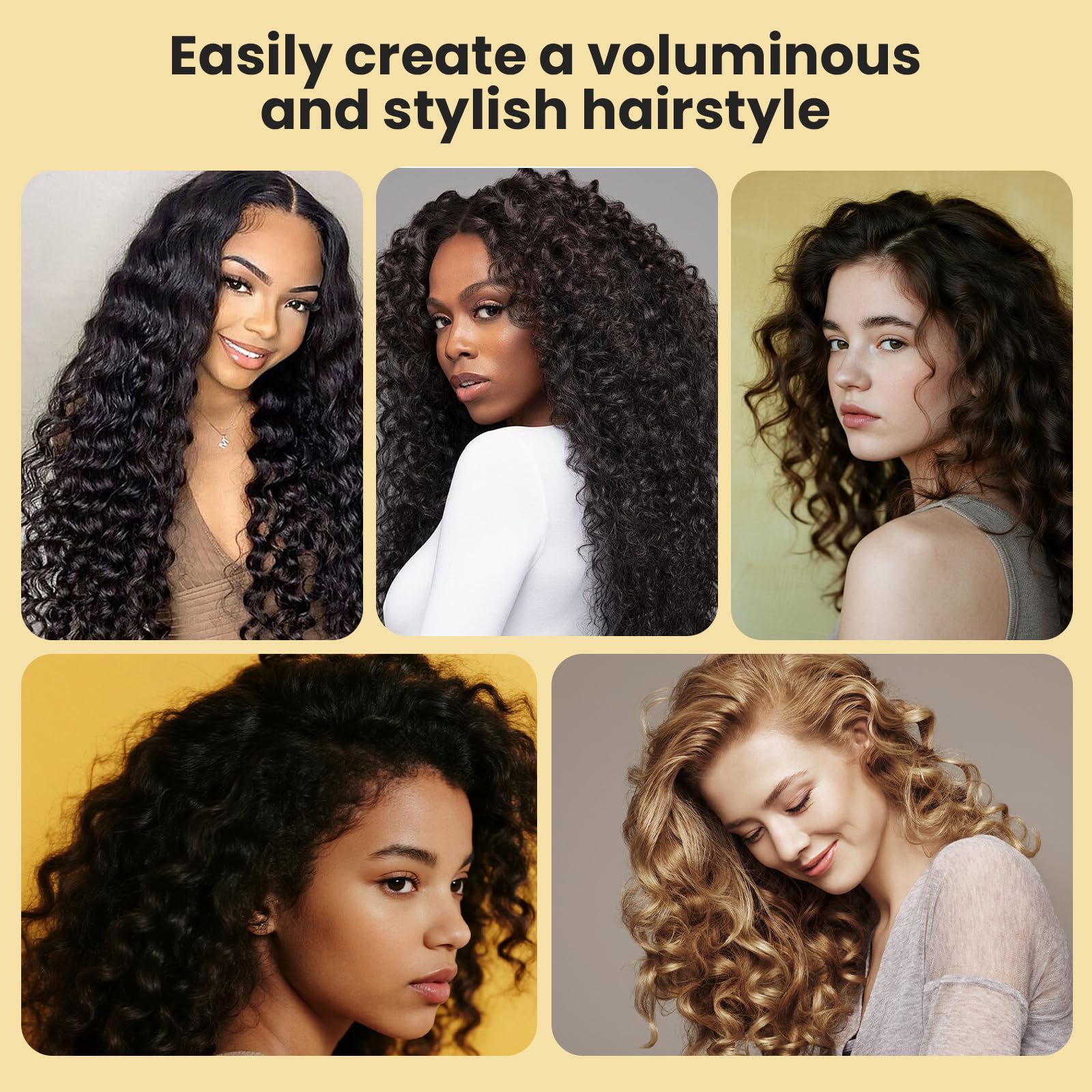 Canumer air-drying styling clips help lift roots during natural drying.