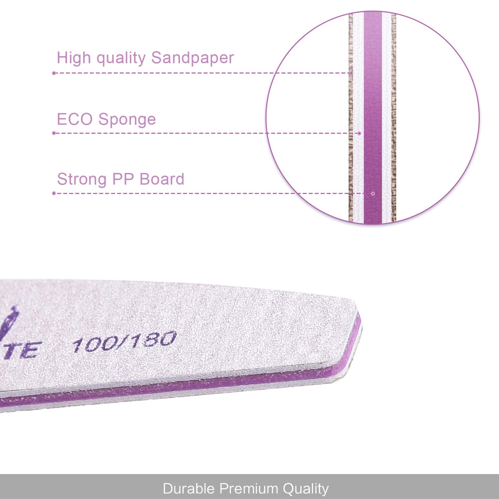 CANVALITE 50-pack nail files ideal for home and salon use.