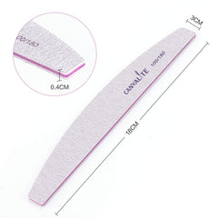 CANVALITE double-sided emery board showing 100 and 180 grit for quick filing.