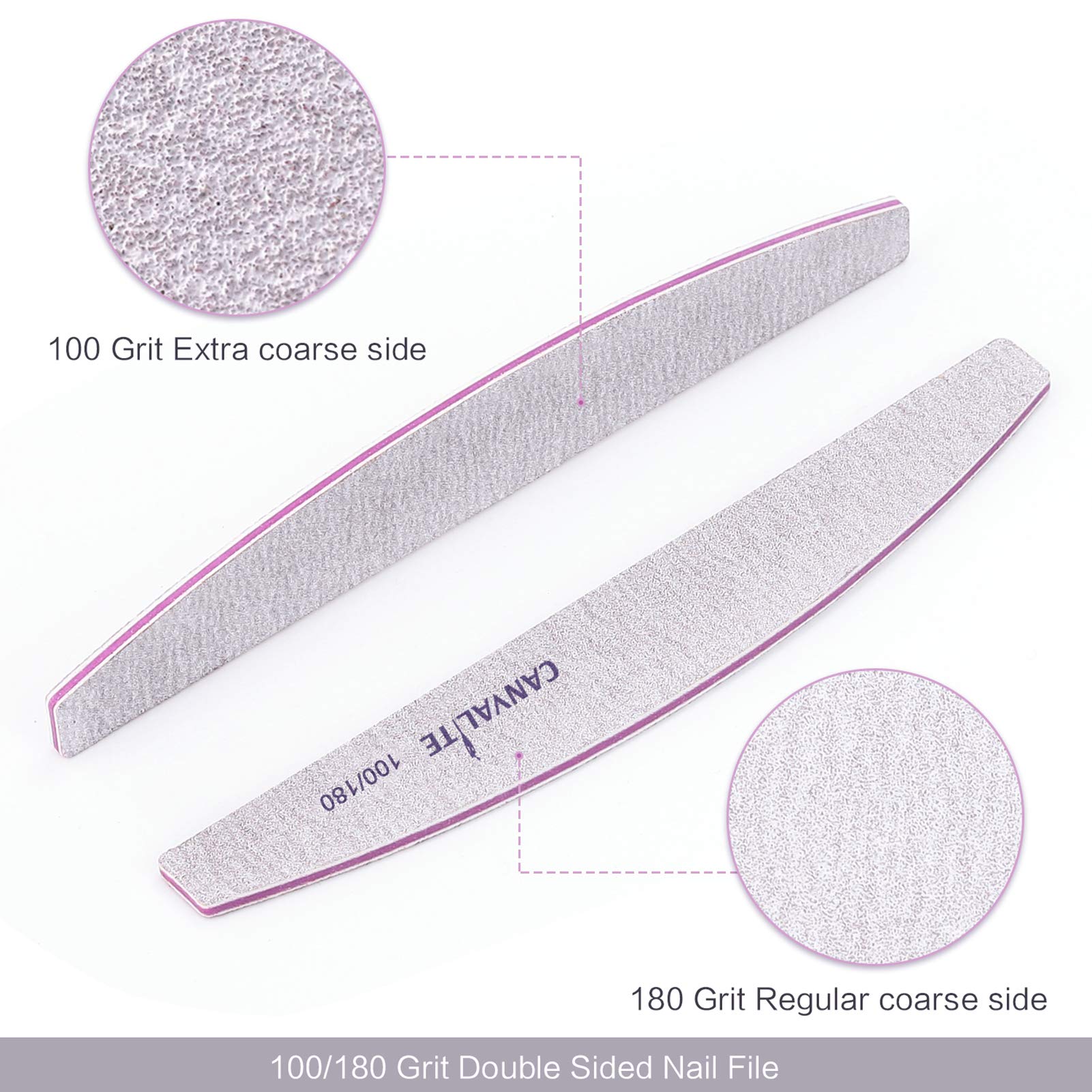 CANVALITE rough up nails 100 grit; prep surfaces for shaping and thickness control