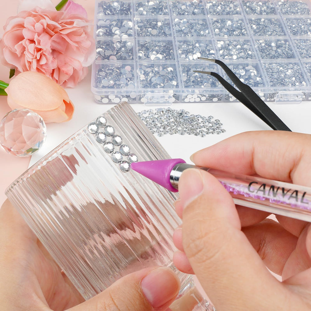 CANVALITE resin jelly rhinestones 2mm detail highlighting tiny shimmer accents for nails