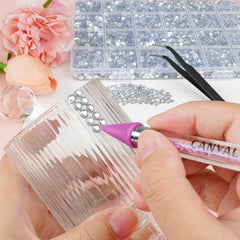 CANVALITE resin jelly rhinestones 2mm detail highlighting tiny shimmer accents for nails