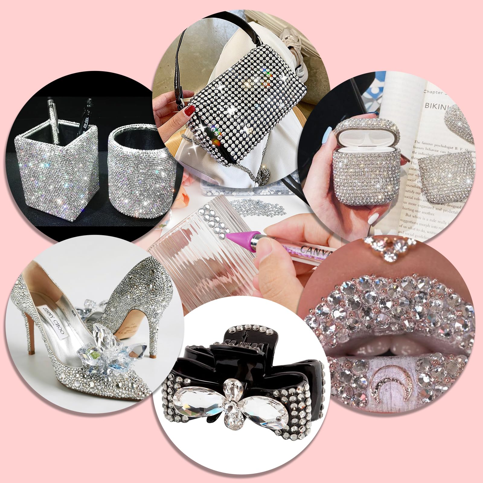 CANVALITE resin jelly rhinestones 6mm detail for statement embellishments