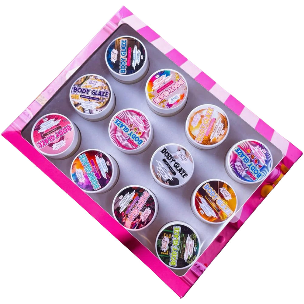Canvas Beauty Body Glaze sample-pack outer box ideal for travel or gifts
