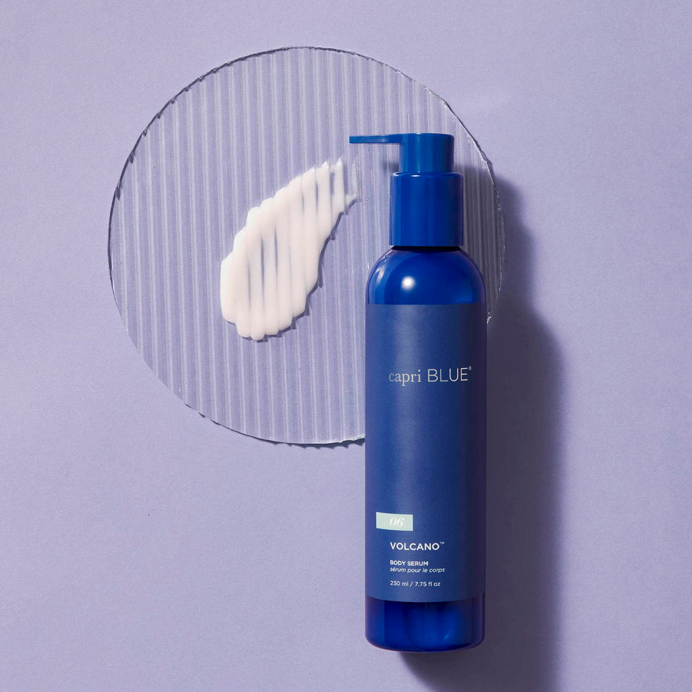 Capri Blue Body Serum texture on skin hints at fast-absorbing moisture
