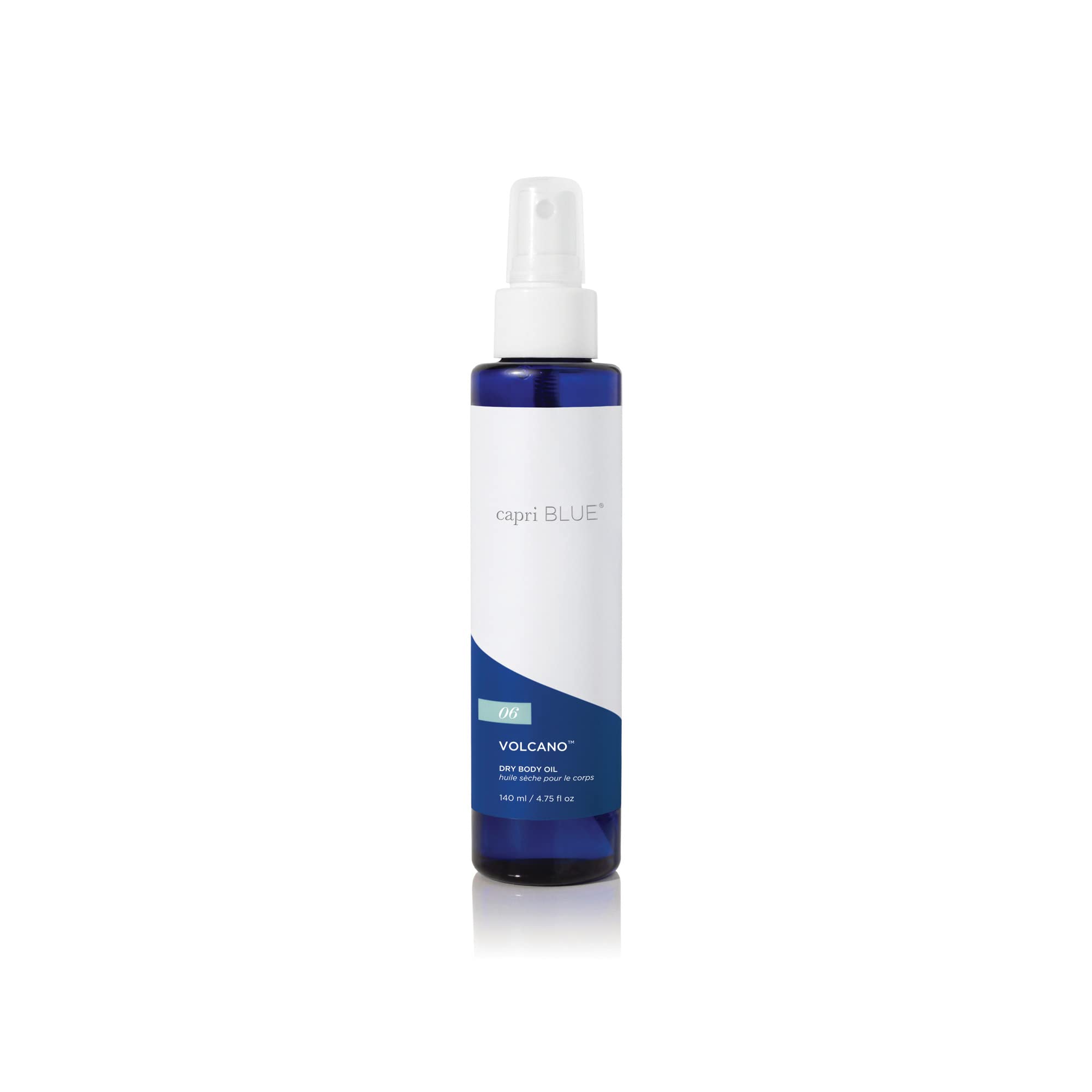 Capri Blue dry body oil spray bottle for fast hydration without greasy residue.