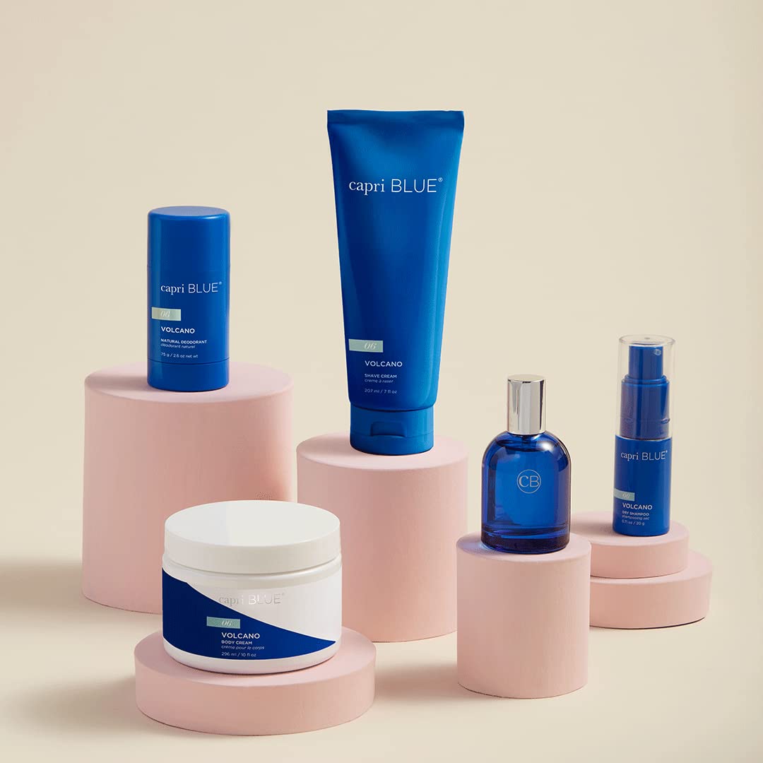 Capri Blue Volcano on a dresser conveys everyday glamour and mood-boosting scent.