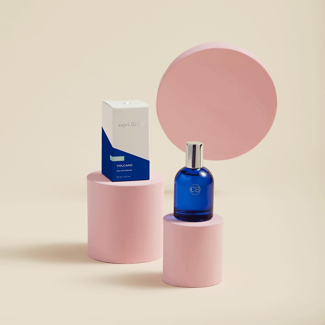 Capri Blue Volcano packaging box highlights clean, cruelty-free and gluten-free formulation.