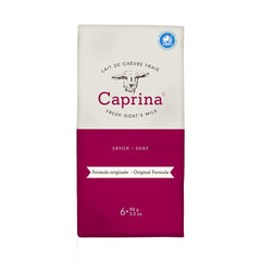 Caprina Fresh Goat's Milk Soap Original six-pack front view for gentle daily cleansing.